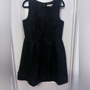 LOFT Black Floral Kids Dress